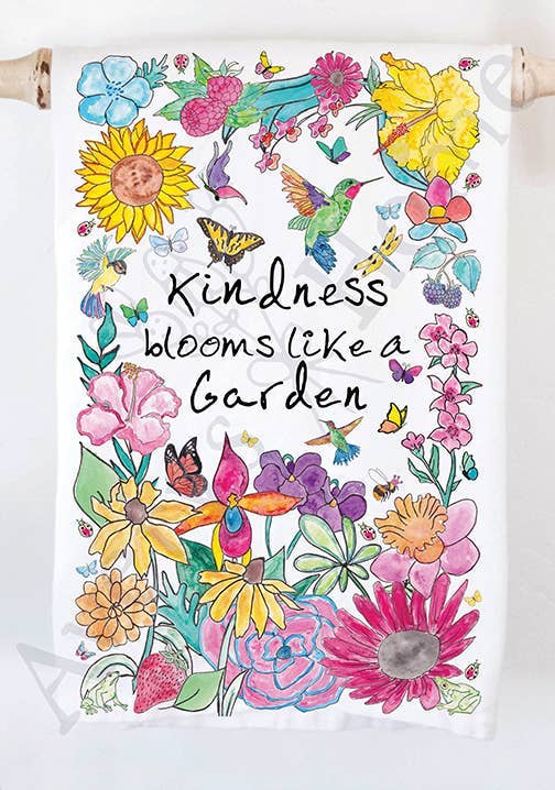 Avery's Home - Kindness & Flower Spring Garden Kitchen Towel