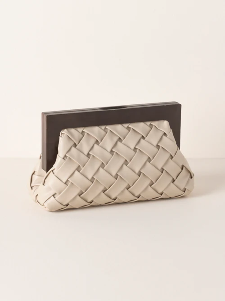 Charlotte Frame Clutch- Ivory