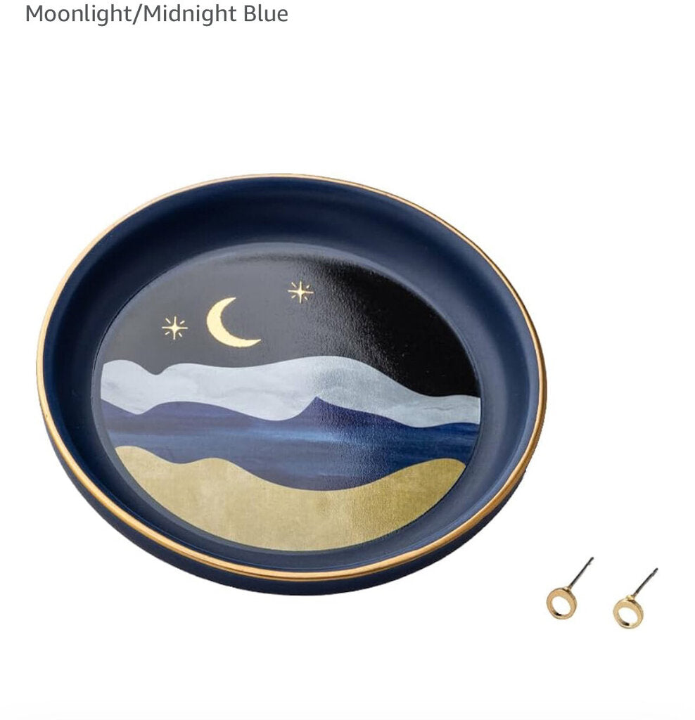 Jewelry Dish/Stud Set Moonlight/Blue