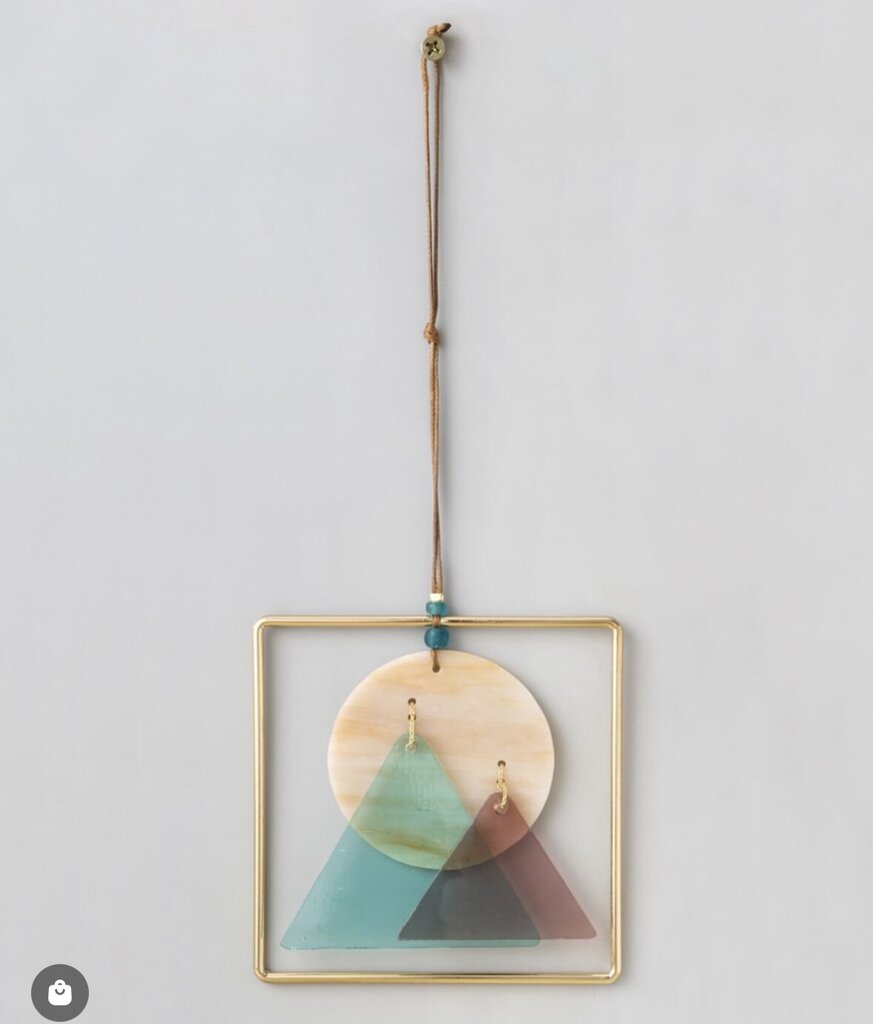 Stained Glass Light Catcher - Sunset Mountains