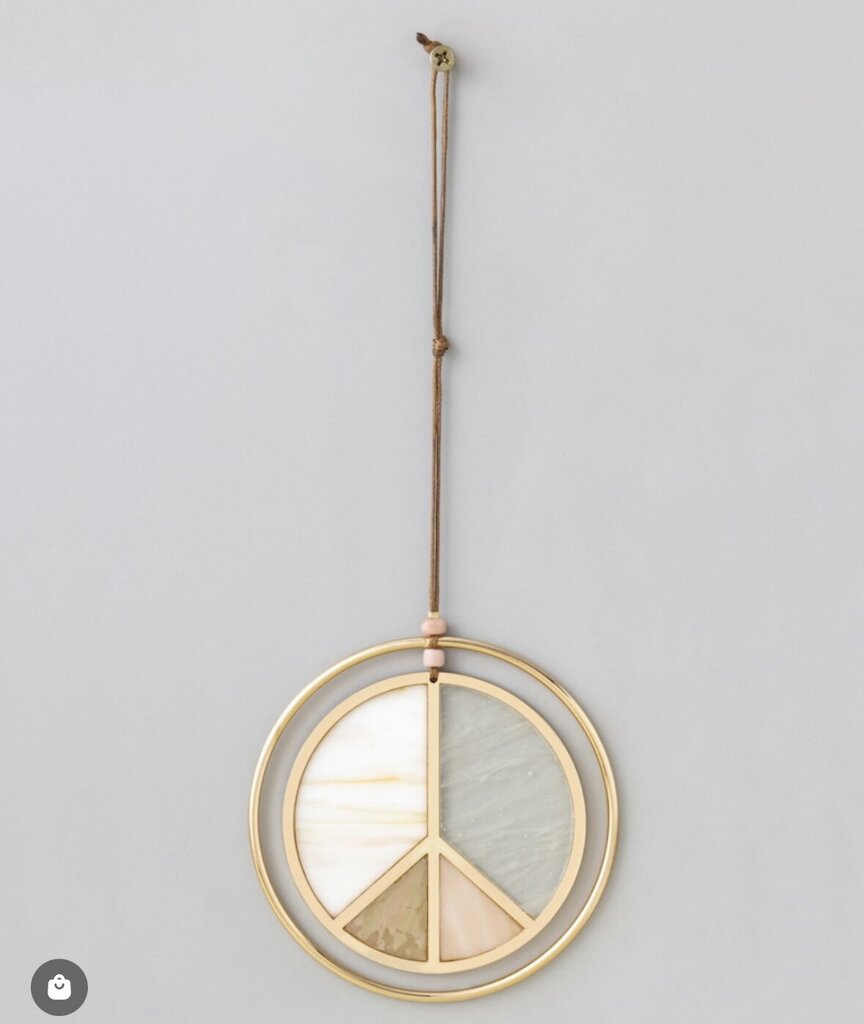 Stained Glass Light Catcher - Peace Sign
