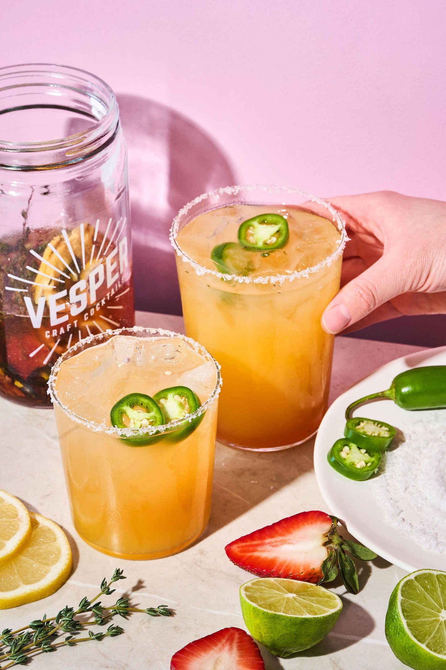 Vesper Craft Cocktails - 32 oz Craft Cocktail Kit/Mix - Jalapeño Margarita