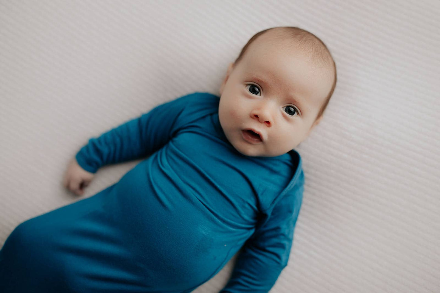 Three Little Tots - Blue Knotted Gown: Gown & Hat
