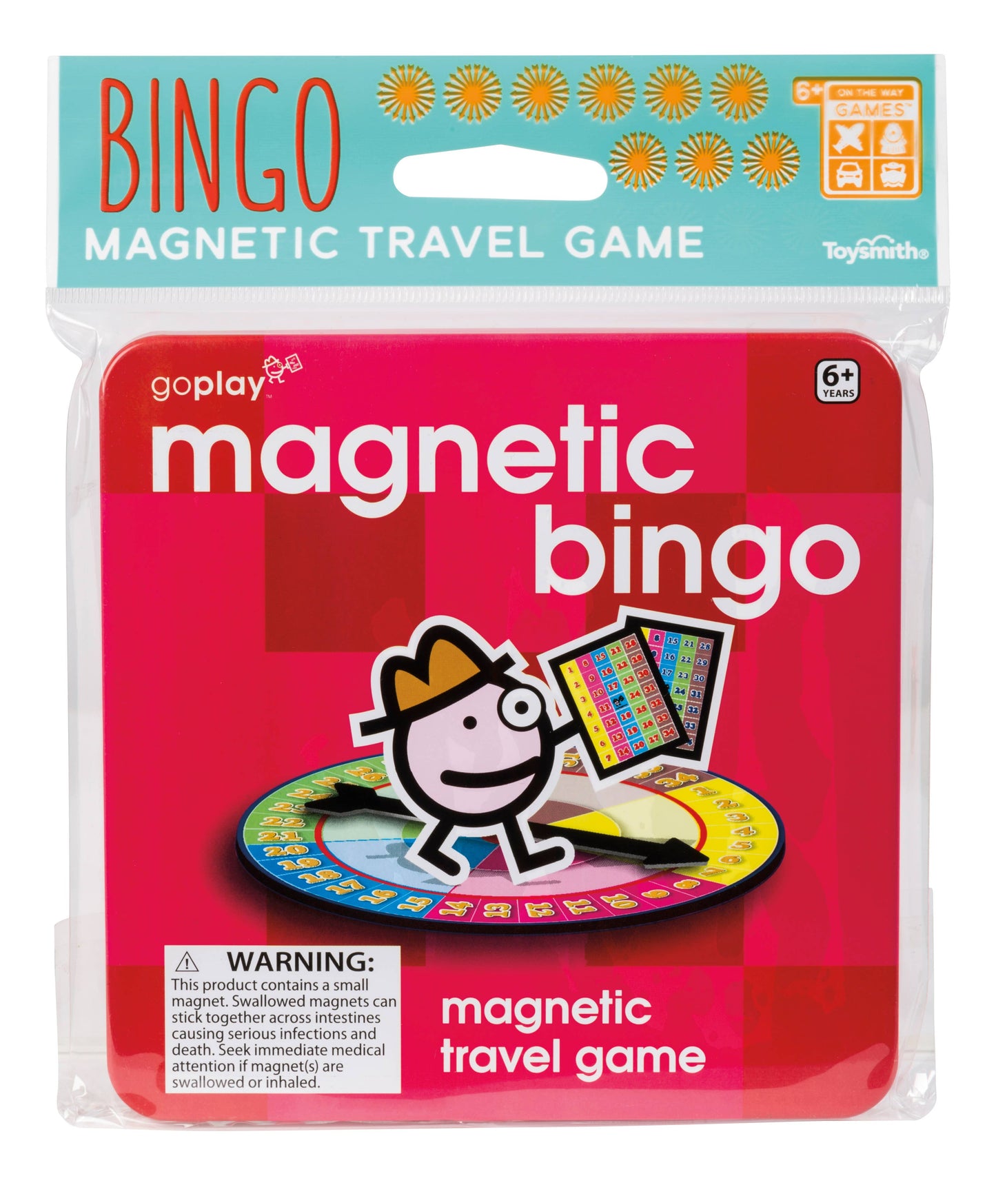 Toysmith - Magnetic Travel Games, Assortment of 6 Games, 24/Display