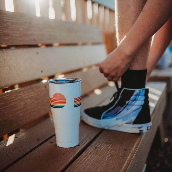 30oz retro sunset