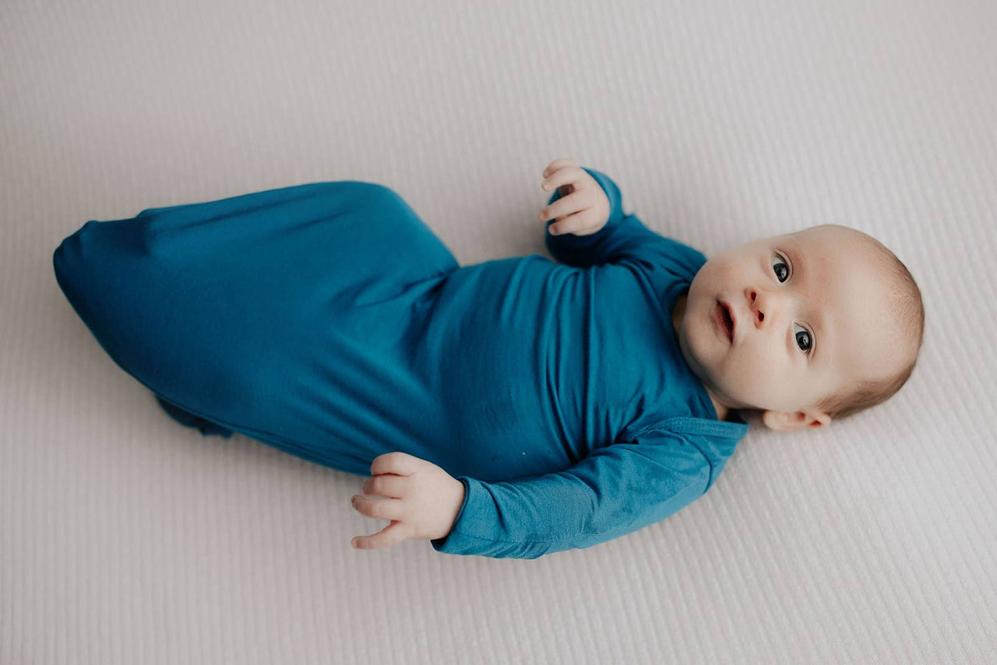 Three Little Tots - Blue Knotted Gown: Gown & Hat