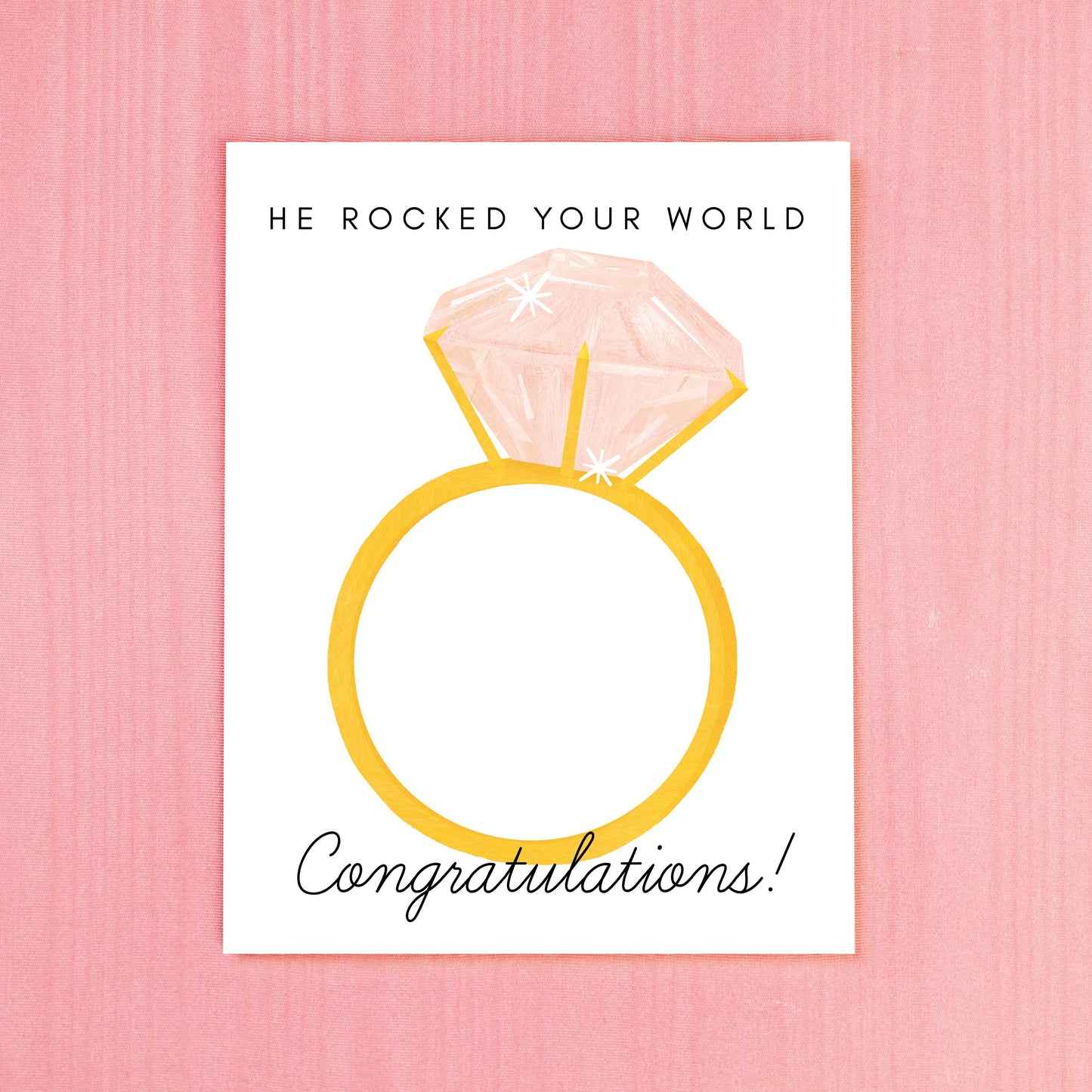 Girl w/ Knife - He Rocked Your World Greeting Card