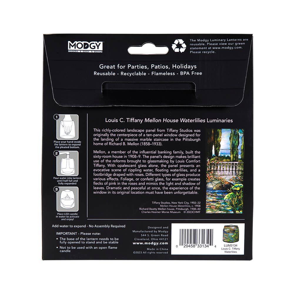 Modgy - Luminary Lantern - Louis C. Tiffany Mellon House Waterlilies