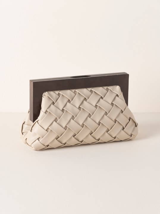 Shiraleah - CHARLOTTE FRAME CLUTCH: Ivory