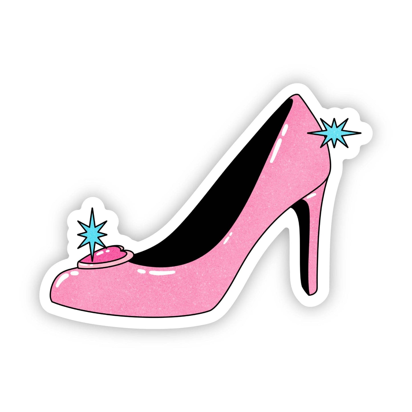 High heel pink sticker