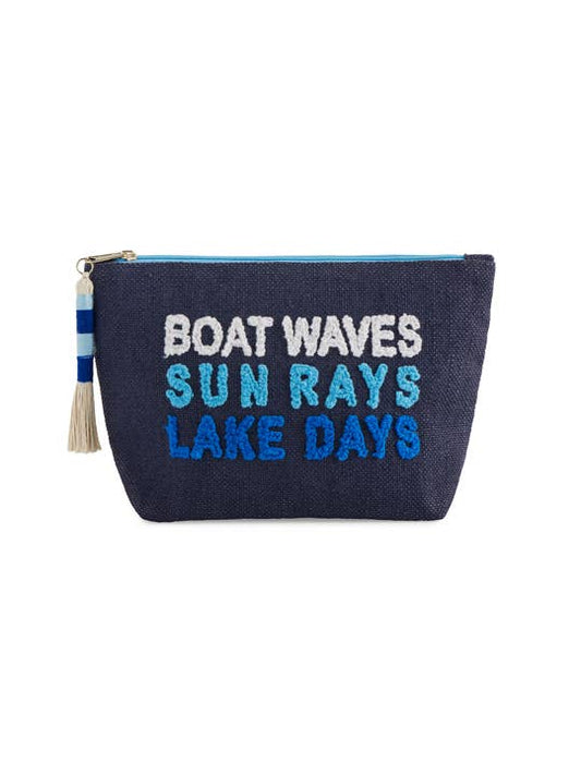 Shiraleah - "BOAT WAVES SUN RAYS LAKE DAYS" ZIP POUCH