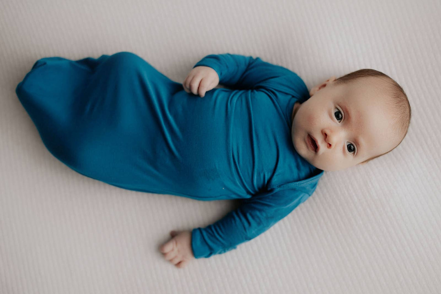 Three Little Tots - Blue Knotted Gown: Gown & Hat