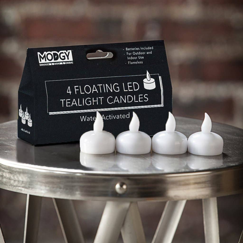 Modgy - Warm White Water-Activated LED Candles - Pack of Four