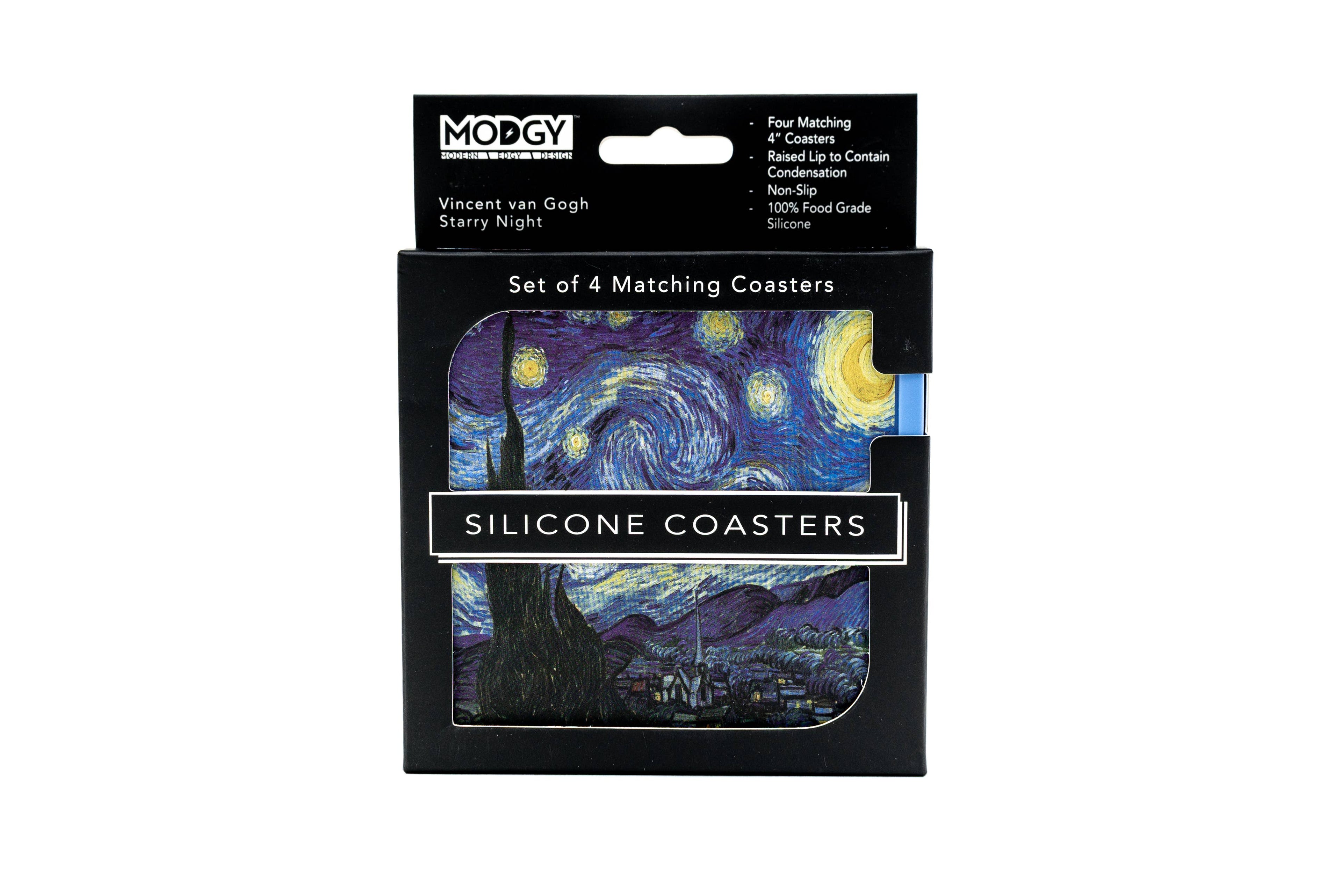Modgy - Silicone Coaster Set (4 Per Box) - van Gogh Starry Night