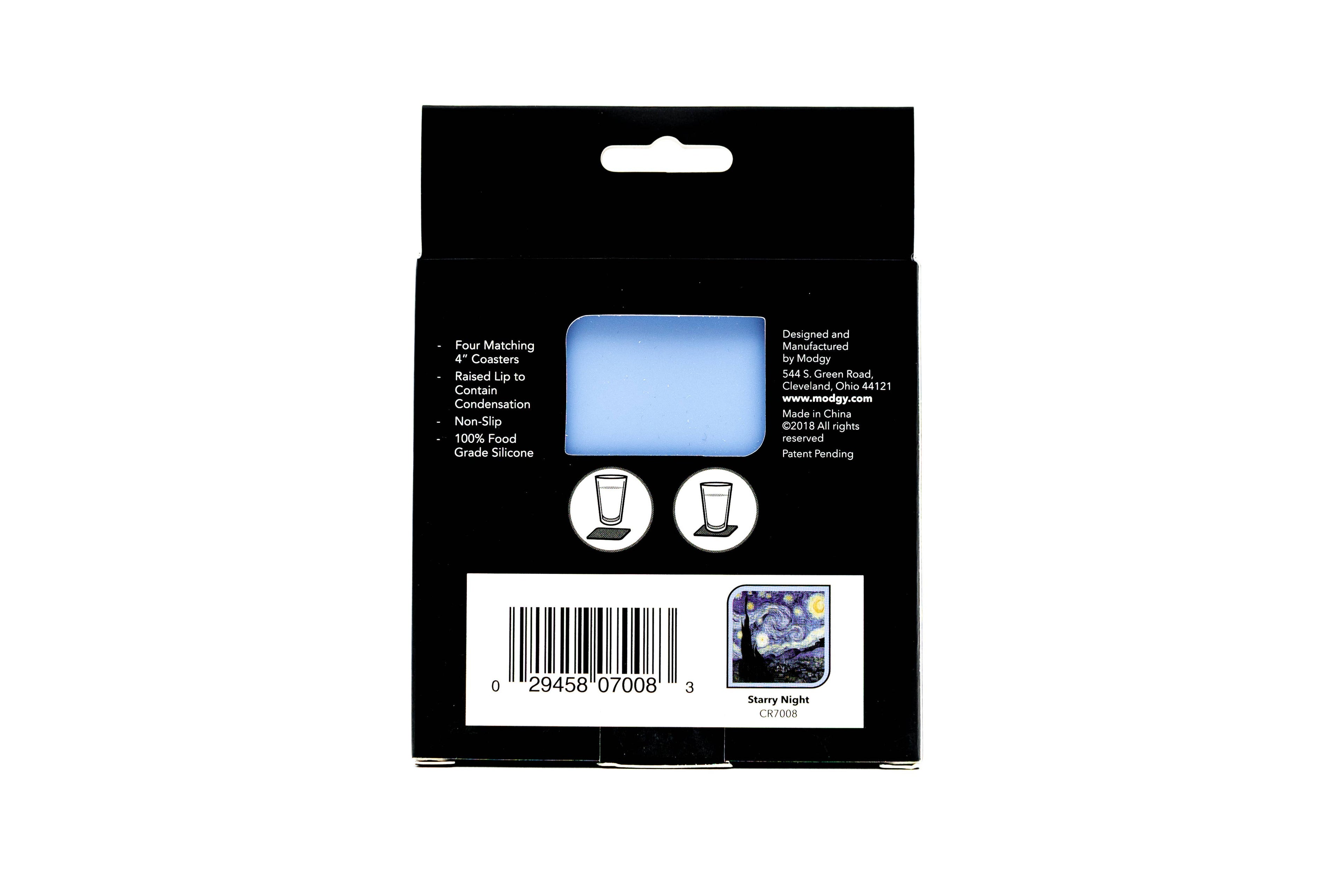Modgy - Silicone Coaster Set (4 Per Box) - van Gogh Starry Night