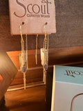 Stone Meteor Thread/Jacket Earring-Labradorite