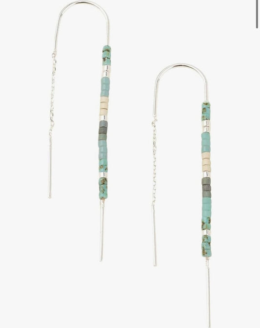 Chromacolor Thread Earring Cobalt Multi/Gold