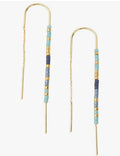 Chromacolor Thread Earring Cobalt Multi/Gold