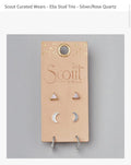 Ella Stud Trio Earrings in Silver