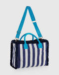 Cabana Striped Tote- Navy