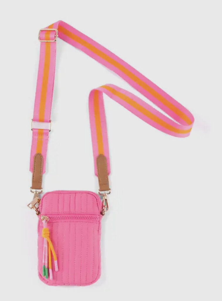 Ezra Phone Tote- pink