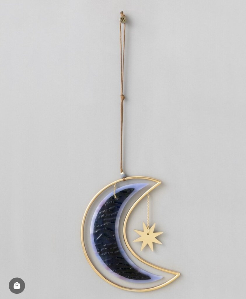 Stained Glass Light Catcher - Moon Star