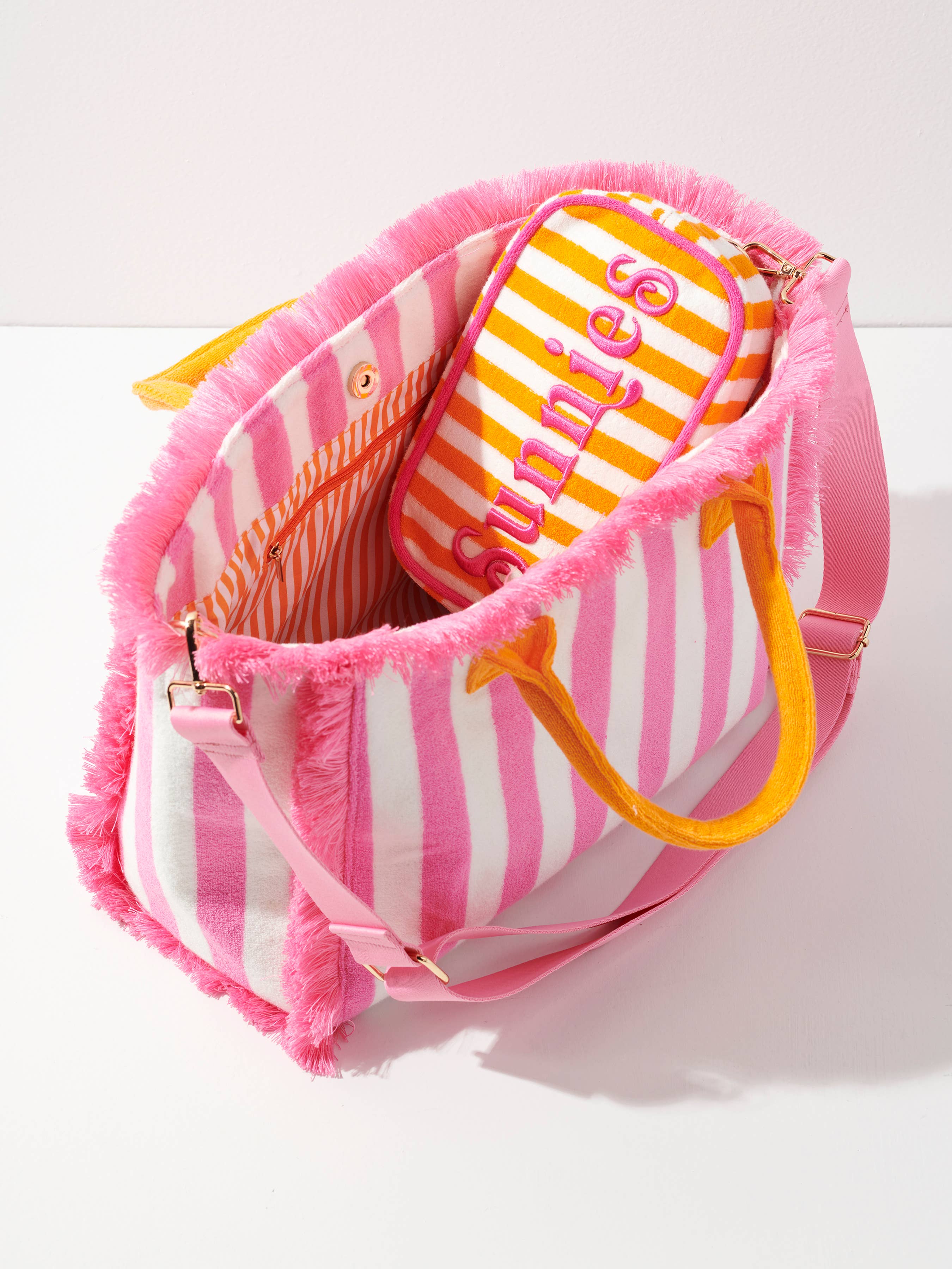 Shiraleah - CABANA STRIPE TOTE: GREEN