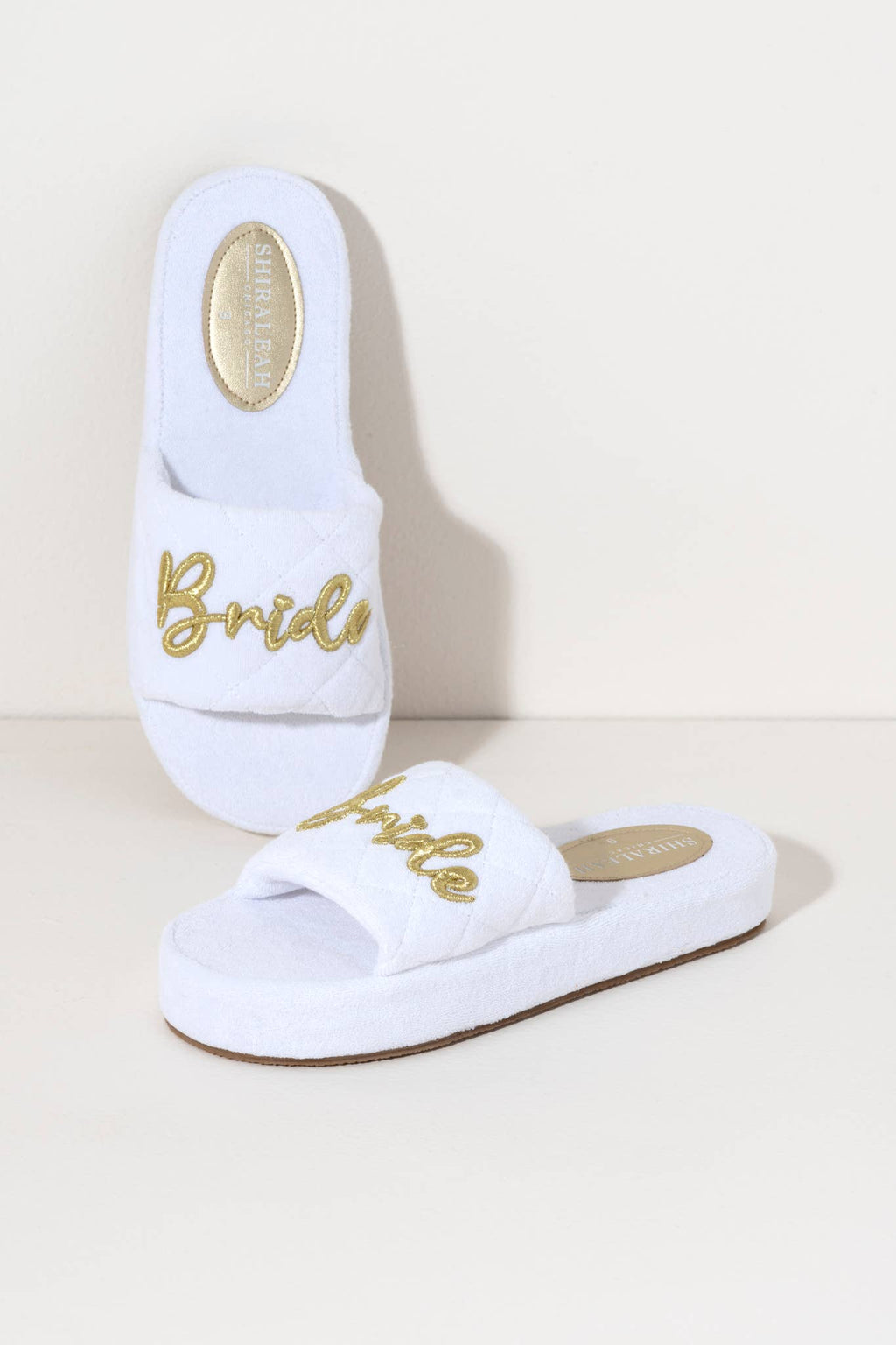 Shiraleah - "BRIDE" POOL SLIDES, WHITE: Medium