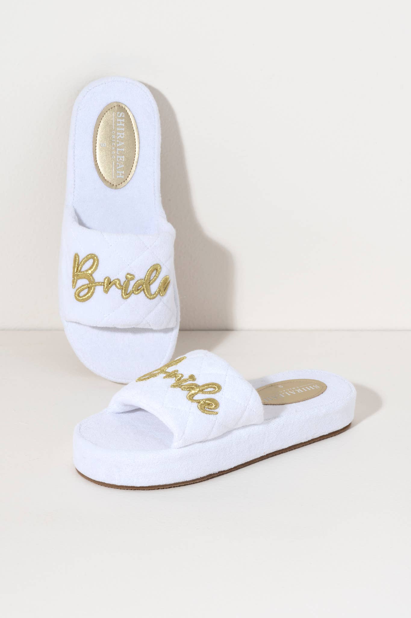 Shiraleah - "BRIDE" POOL SLIDES, WHITE: Medium