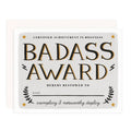 Girl w/ Knife - Badass Award Greeting Card
