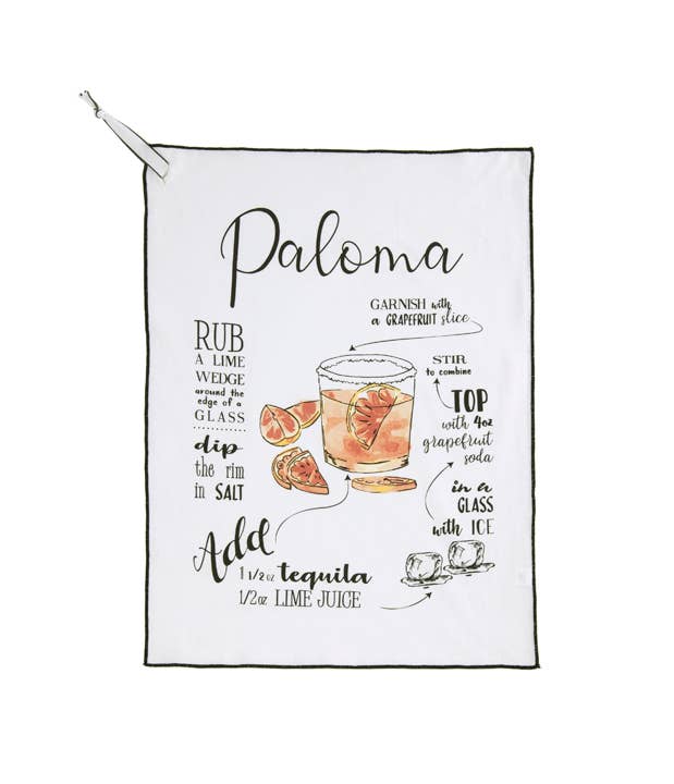 Shiraleah - "PALOMA" TEA TOWEL, WHITE