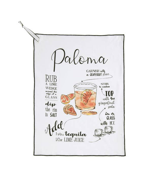 Shiraleah - "PALOMA" TEA TOWEL, WHITE