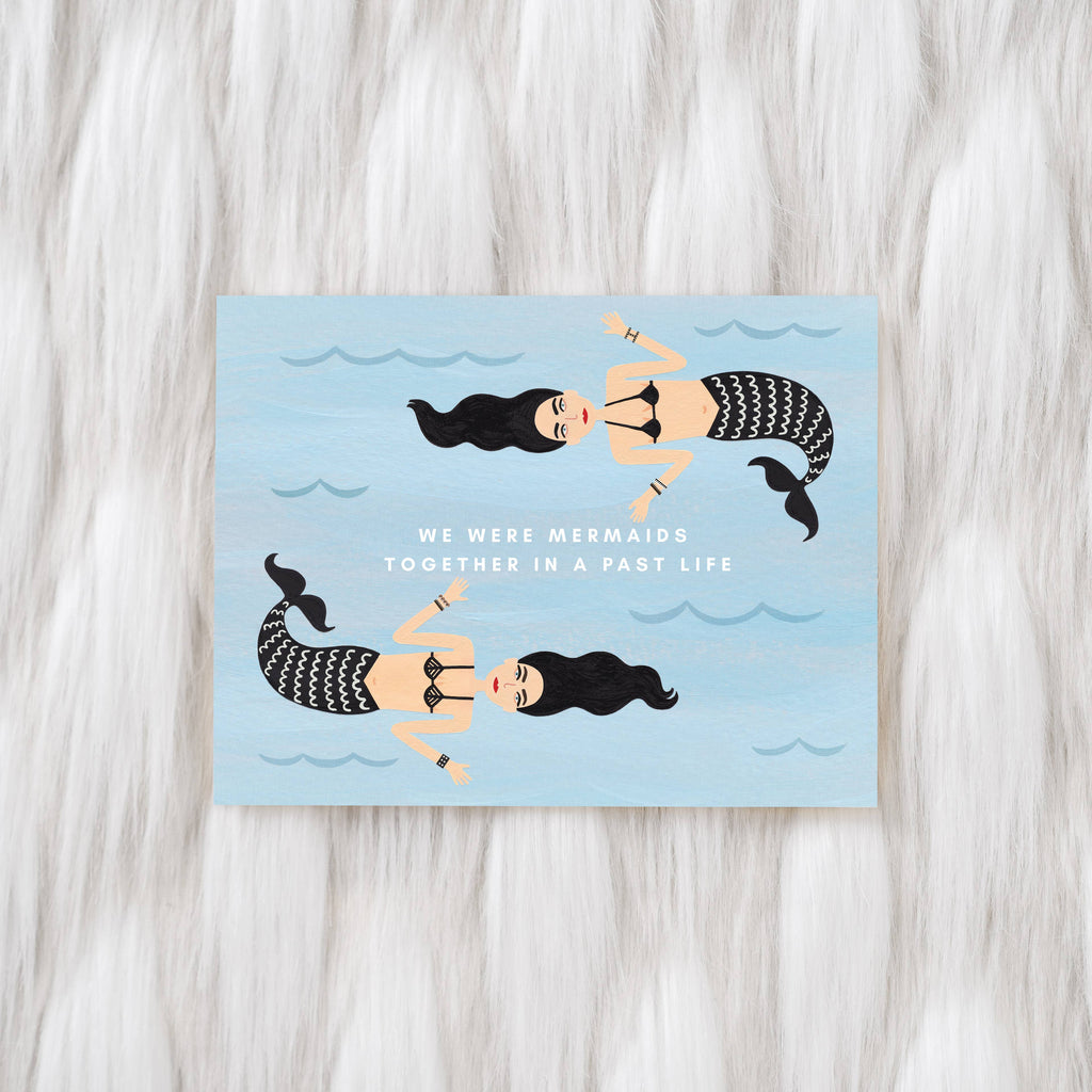 Girl w/ Knife - We Were Mermaids Greeting Card