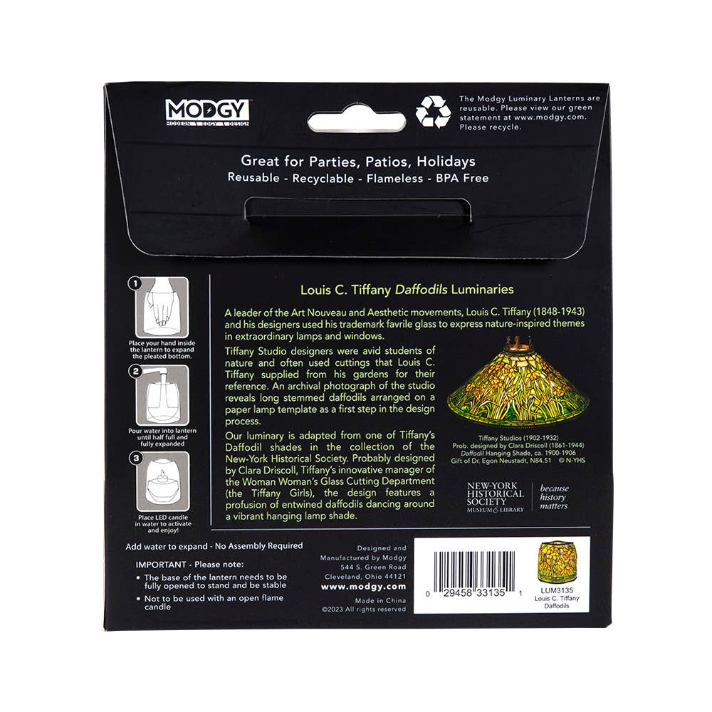 Modgy - Luminary Lantern - Louis C. Tiffany Daffodils