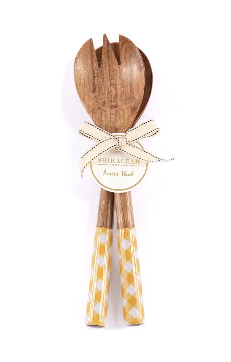 Shiraleah - LEIGH SALAD SERVERS: YELLOW