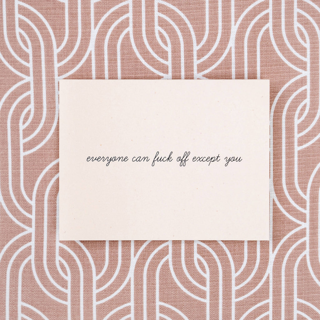 Girl w/ Knife - Except You Greeting Card