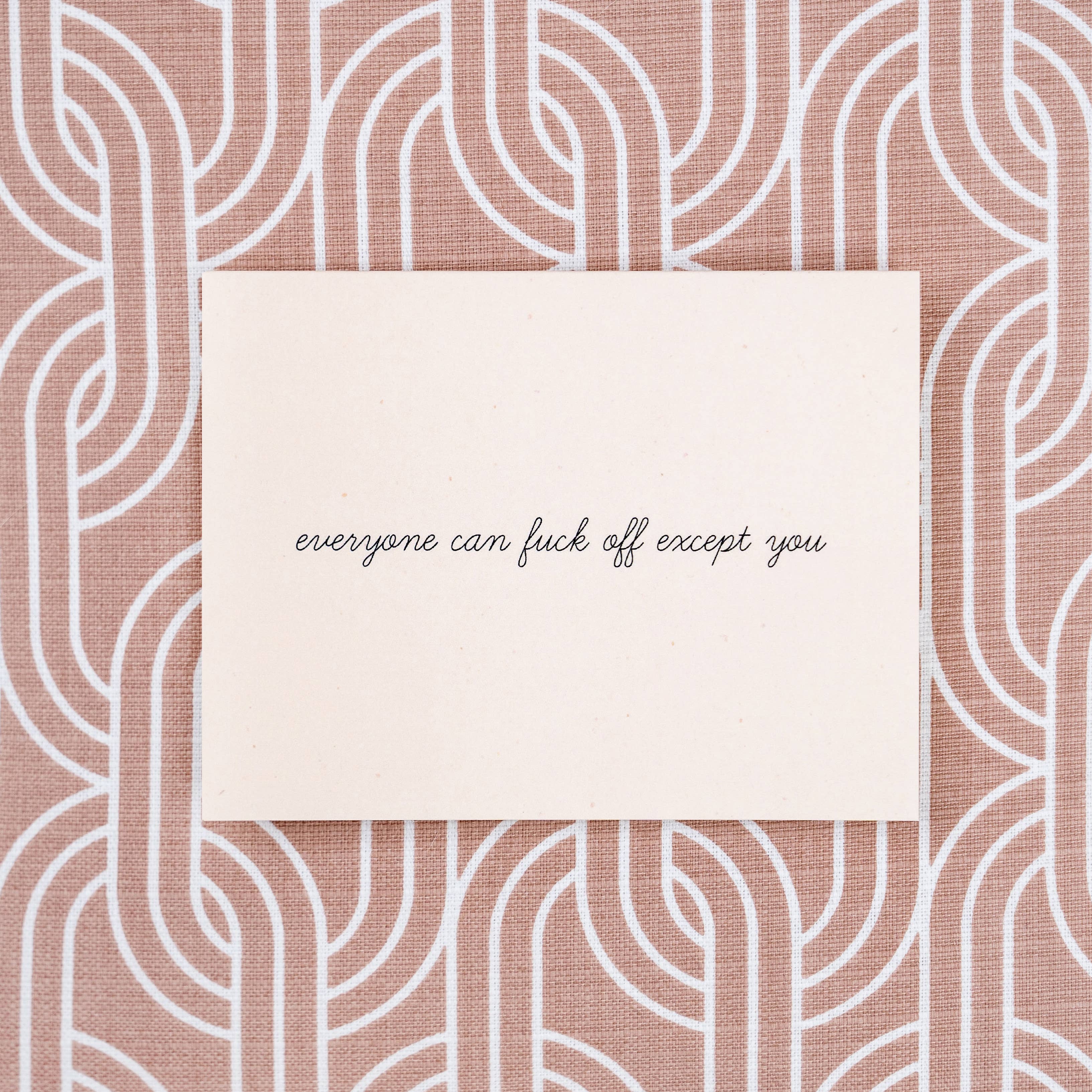 Girl w/ Knife - Except You Greeting Card