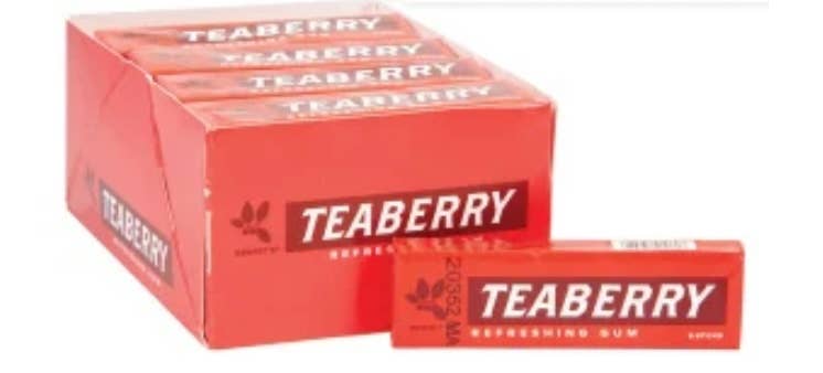 O'Shea's Candies Sweet Shop - Nostalgic Chewing Gum 🎙️ “TEABERRY” Retro Packaging 1ct