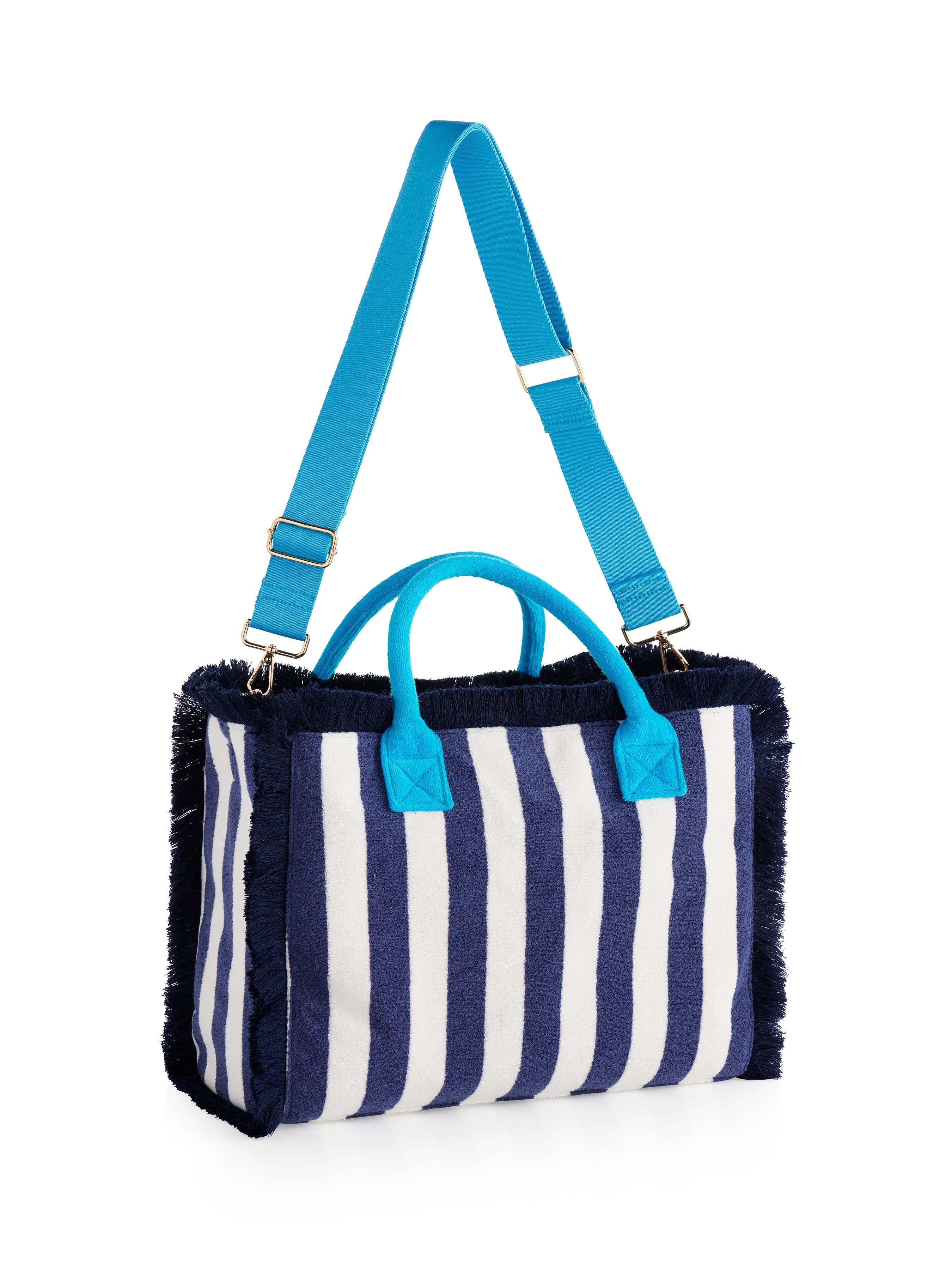 Shiraleah - CABANA STRIPE TOTE: NAVY