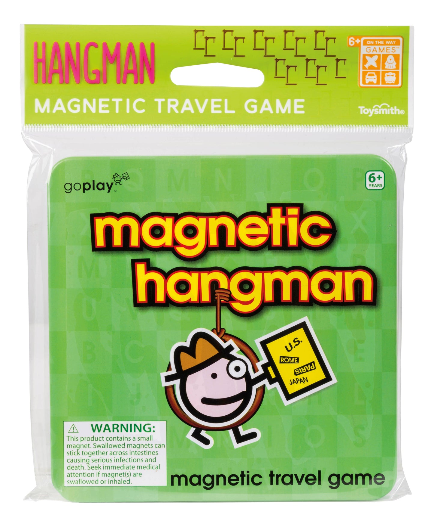 Toysmith - Magnetic Travel Games, Assortment of 6 Games, 24/Display