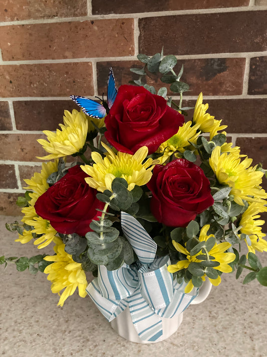 Patriotic fresh flower design: Saturday June 22nd