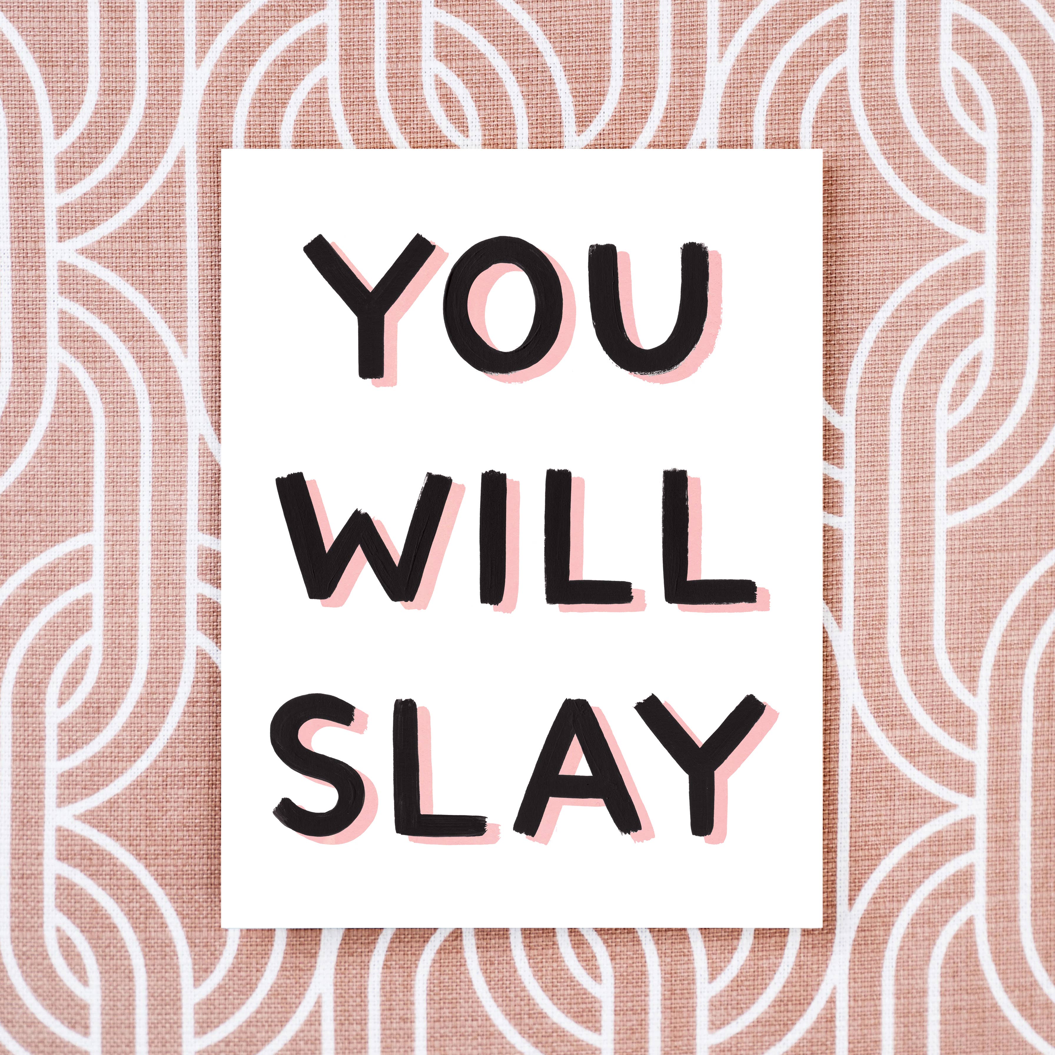 Girl w/ Knife - You Will Slay Greeting Card