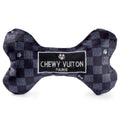 Haute Diggity Dog - Black Checker Chewy Vuiton Bone  | Squeaker Dog Toy: Small