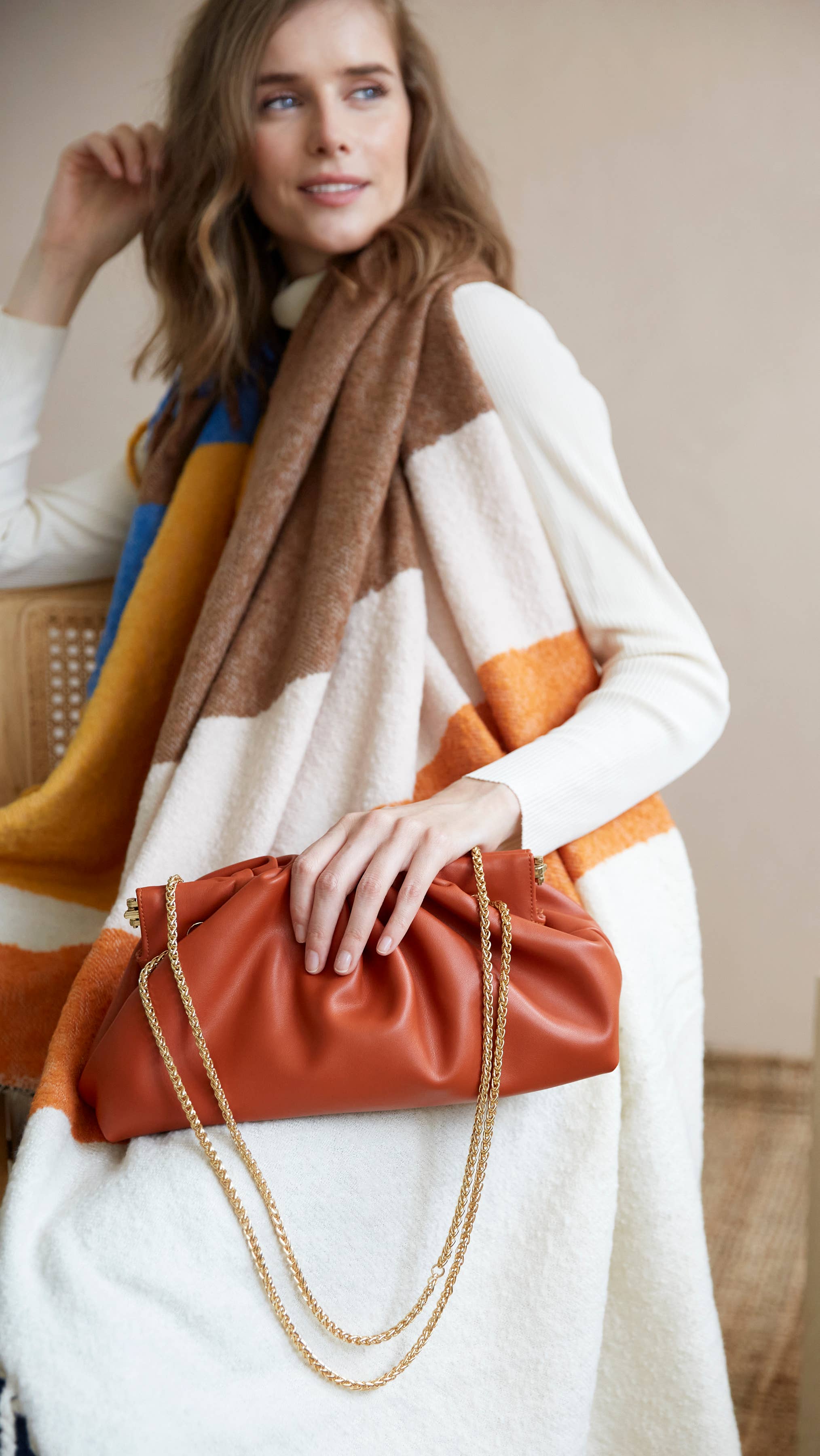 Shiraleah - ELLIOT SHOULDER BAG: Orange