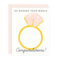 Girl w/ Knife - He Rocked Your World Greeting Card