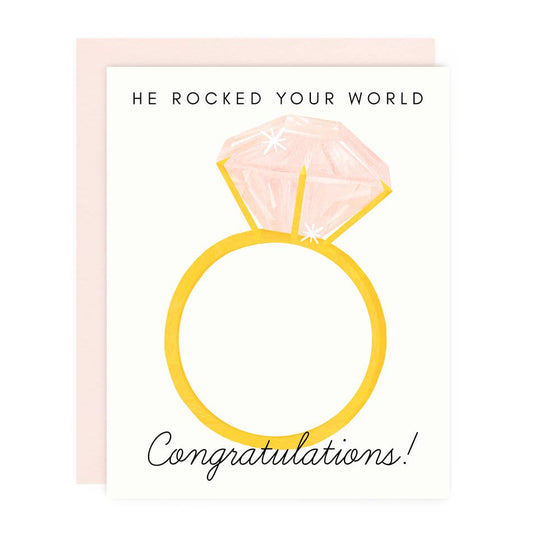 Girl w/ Knife - He Rocked Your World Greeting Card