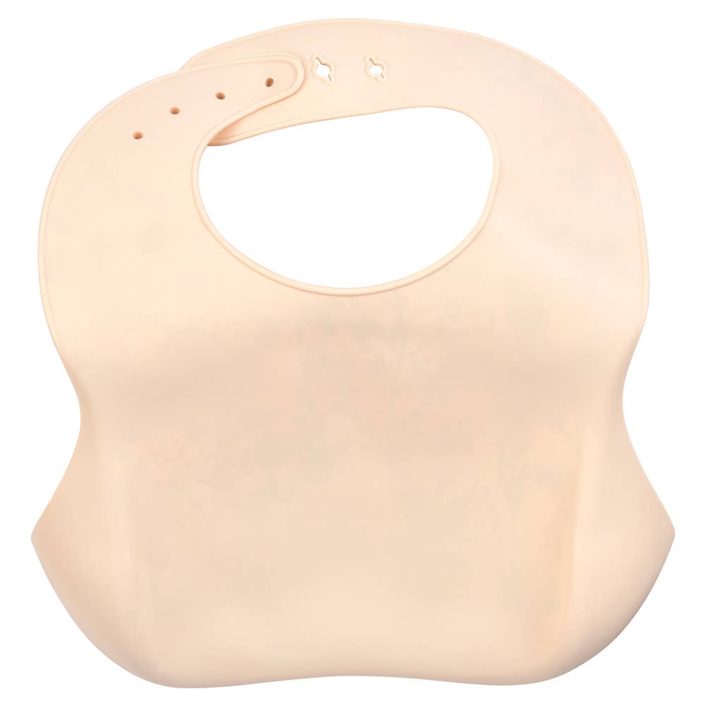 Three Little Tots - Flower Print Silicone Bib with Crumb Catcher