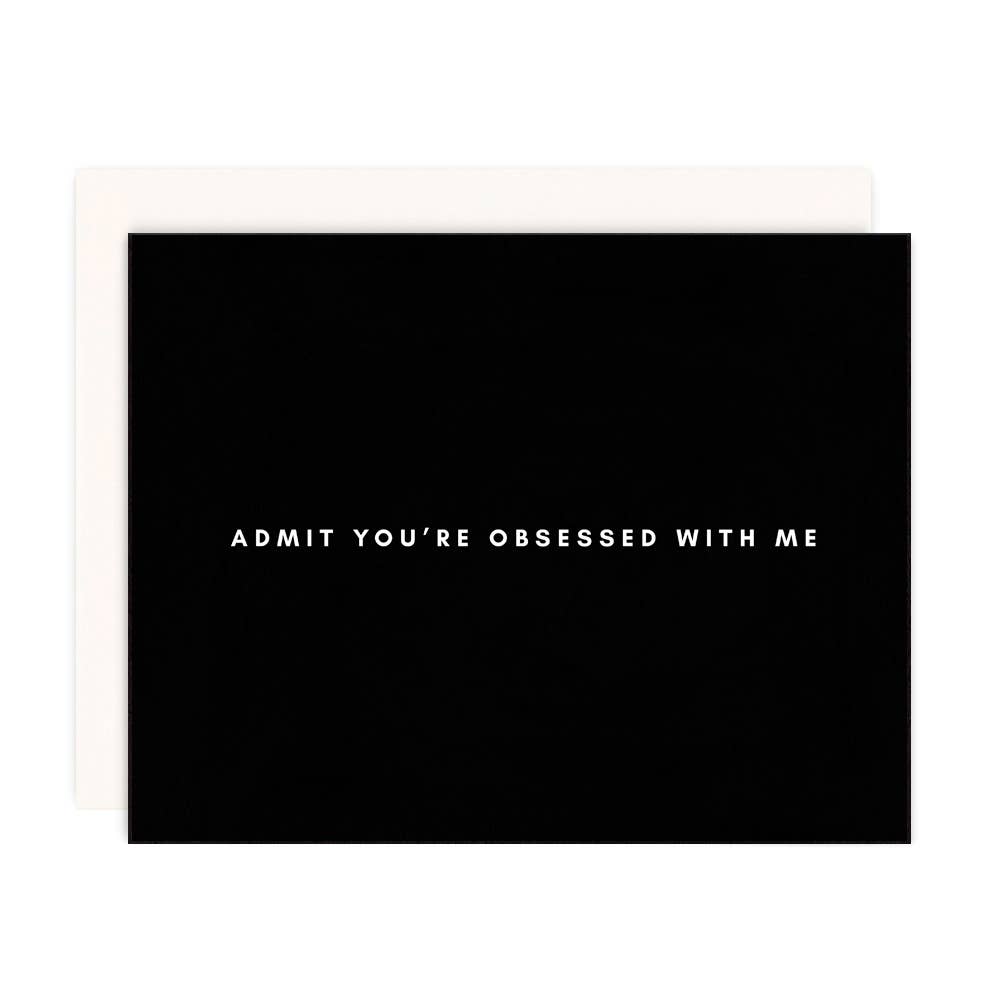 Girl w/ Knife - Admit You're Obsessed Greeting Card