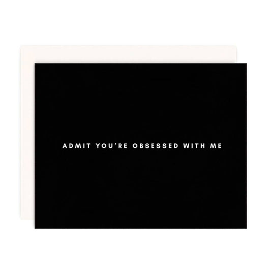 Girl w/ Knife - Admit You're Obsessed Greeting Card