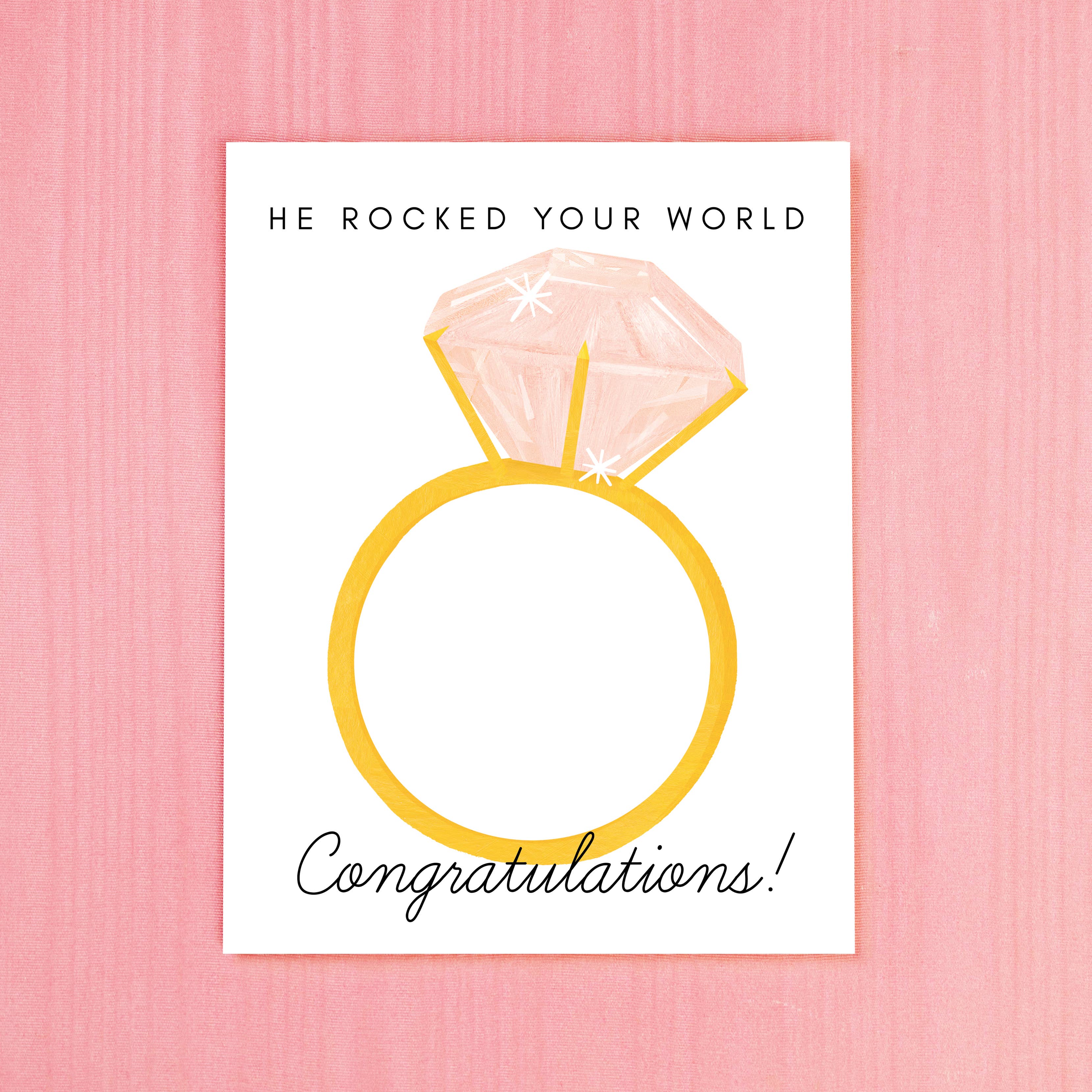 Girl w/ Knife - He Rocked Your World Greeting Card